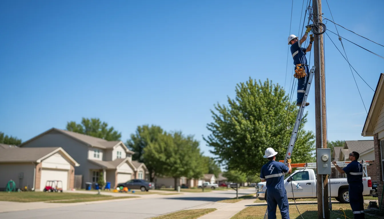 Residential electrician providing installation services in Oil City, LA